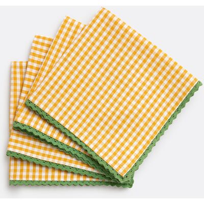 LA REDOUTE INTERIEURS Lot de 4 serviettes de table coton/lin Trattoria LA REDOUTE INTERIEURS Lot de 4 serviettes de table coton/lin Trattoria
