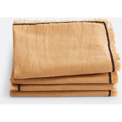 LA REDOUTE INTERIEURS Lot de 4 serviettes de table lin/coton, Menorca LA REDOUTE INTERIEURS Lot de 4 serviettes de table lin/coton, Menorca