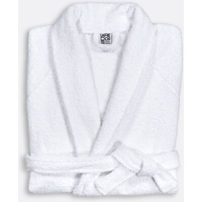 La Redoute Interieurs Peignoir blanc en éponge de coton - Unisexe La Redoute Interieurs Peignoir blanc en éponge de coton - Unisexe