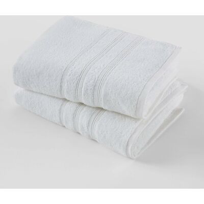 LA REDOUTE INTERIEURS Serviettes en coton biologique - Lot de 2 - 50x100cm LA REDOUTE INTERIEURS Serviettes en coton biologique - Lot de 2 - 50x100cm
