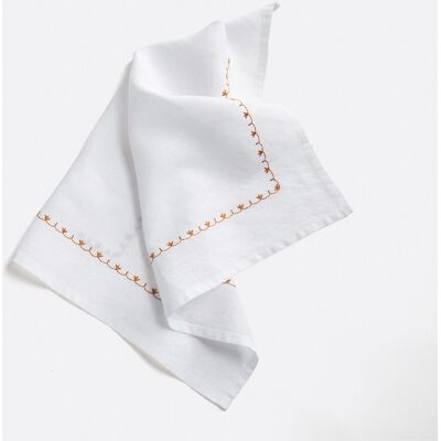LA REDOUTE INTERIEURS Lot de 2 serviettes de table en lin brodé, Mynia LA REDOUTE INTERIEURS Lot de 2 serviettes de table en lin brodé, Mynia