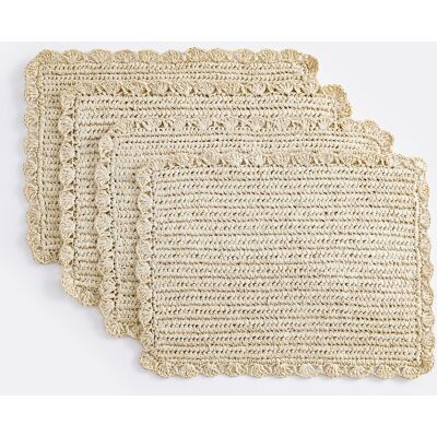 LA REDOUTE INTERIEURS Solia Ensemble de 4 Sets de Table Beige LA REDOUTE INTERIEURS Solia Ensemble de 4 Sets de Table Beige