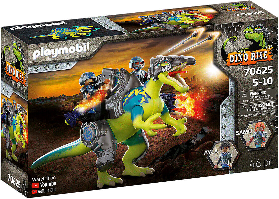 PLAYMOBIL Spinosaure et combattants Dino rise