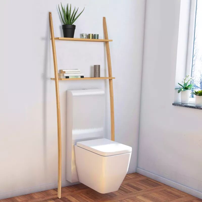 IDMarket Étagère toilette bambou hauteur 173cm