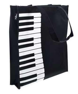 Music Sales Bag With Keyboard/Piano Design Black