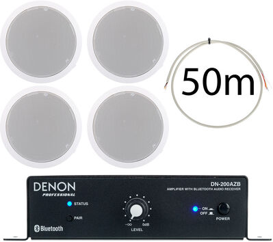 Denon DN 200AZB Shop Bundle White