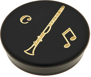 MusikBoutique Magnet Clarinet Gold on black