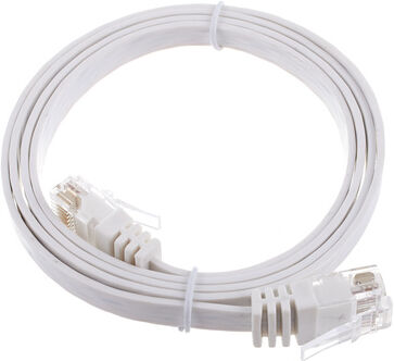 Lindy Cat6 Flach-Cable 1m White White