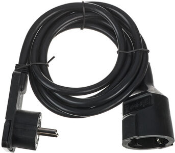 Brennenstuhl Flat Plug Ext. H05VV-F 2m BK Black