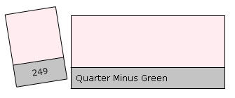 Lee Filter Roll 249 Qu.Minus Green Quarter Minus Green
