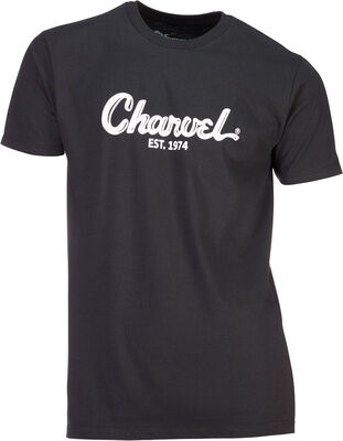 Charvel T-Shirt Charvel Black Logo L Black with white logo