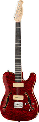 Harley Benton TE-90QM Trans Red Transparent red