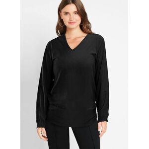 bonprix Blusa Decote V Preta  - female