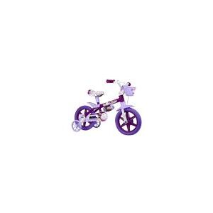 Bicicleta Infantil Aro 12 Nathor Puppy Bike - Roxa Com Rodinhas