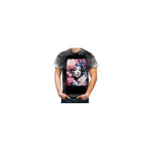 Camiseta Desgaste Mulher De Rosas Paixão 10 - Kasubeck Store