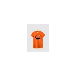 Camisa De Halloween Com Cara De Abóbora Baby Look Fantasia - Semprenal
