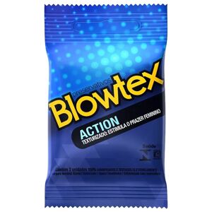 Blowtex Preservativo Blowtex Lubrificado Action - 12 pacotes c/ 3 unidades