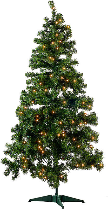 infactory Künstlicher Weihnachtsbaum, grün, 180cm, 465 PVC-Spitzen,  300 LEDs