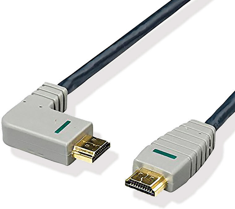 Bandridge HighSpeed HDMI Kabel 3m, links gewinkelt, 4K und 3D-fähig