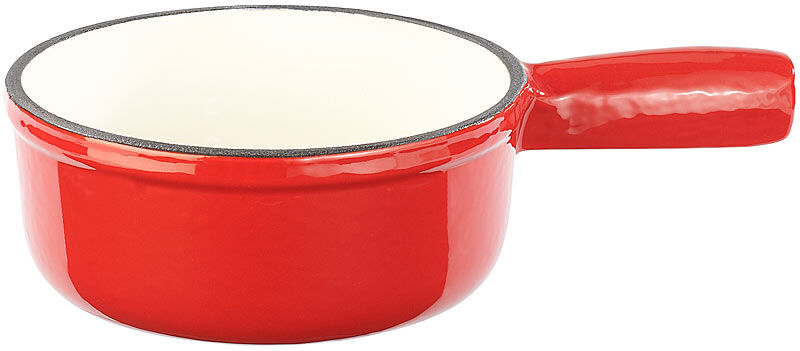 Rosenstein & Söhne Käsefondue-Topf aus Gusseisen, 16 cm