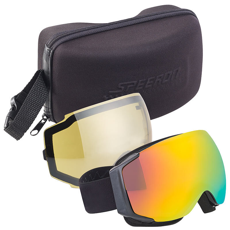 Speeron Ski- & Snowboard-Brille mit Panorama-Sicht & kratzfestem Revo-Glas