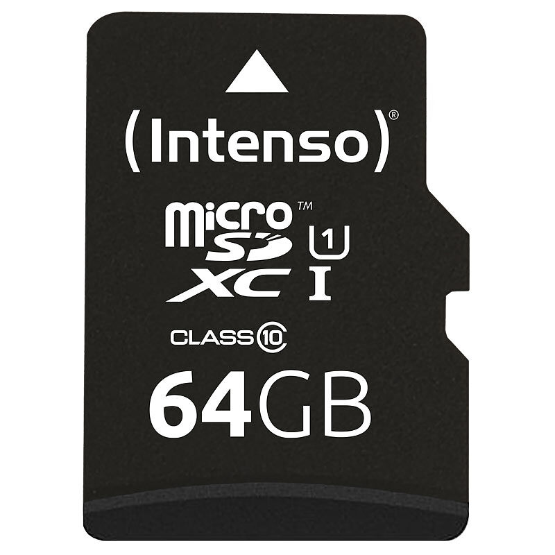 Intenso microSDXC-Speicherkarte UHS-I Premium 64 GB, bis 45 MB/s, Class 10/U1