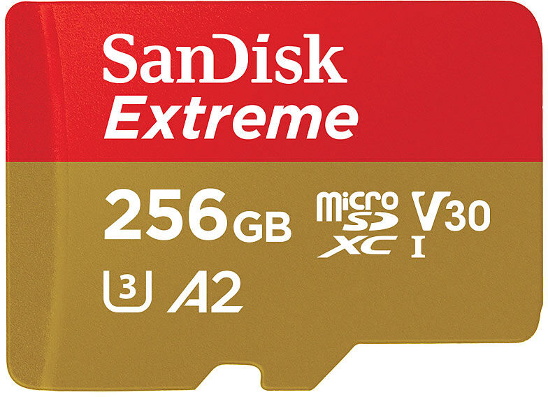 SanDisk Extreme microSDXC-Speicherkarte 256 GB, Class 3 (U3)/V30  A2, 160 MB/s