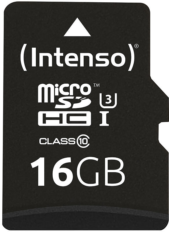 Intenso microSDHC-Speicherkarte UHS-I Professional, 16 GB, bis 90 MB/s, U3