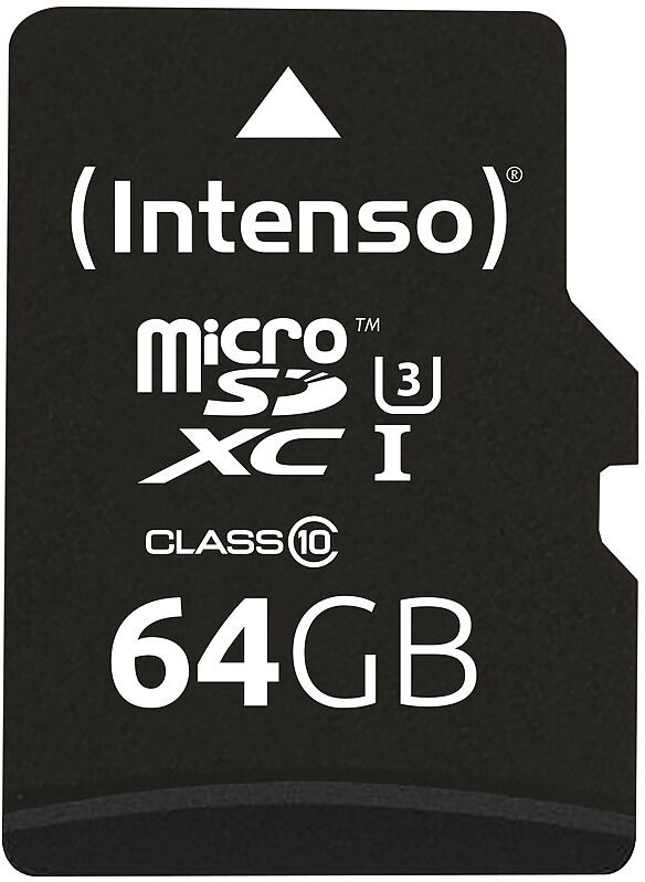 Intenso microSDXC-Speicherkarte UHS-I Professional, 64 GB, bis 90 MB/s, U3