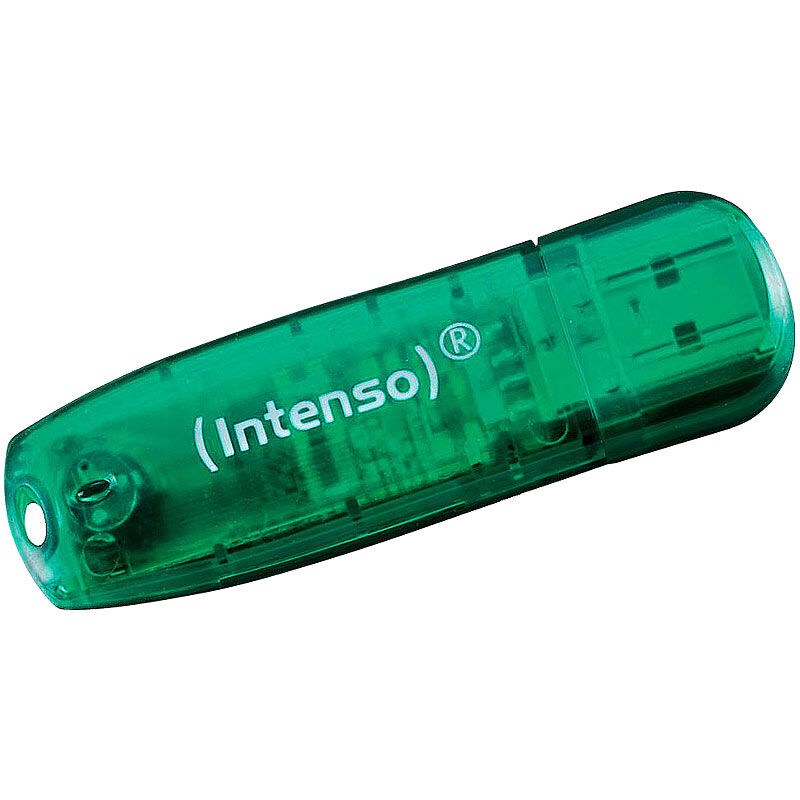 Intenso 8 GB USB-2.0-Speicherstick Rainbow Line, transparent-grün