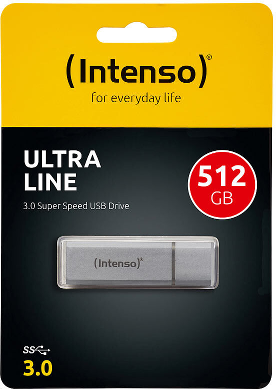 Intenso Ultra Line USB-3.0-Speicherstick mit 512 GB, silber