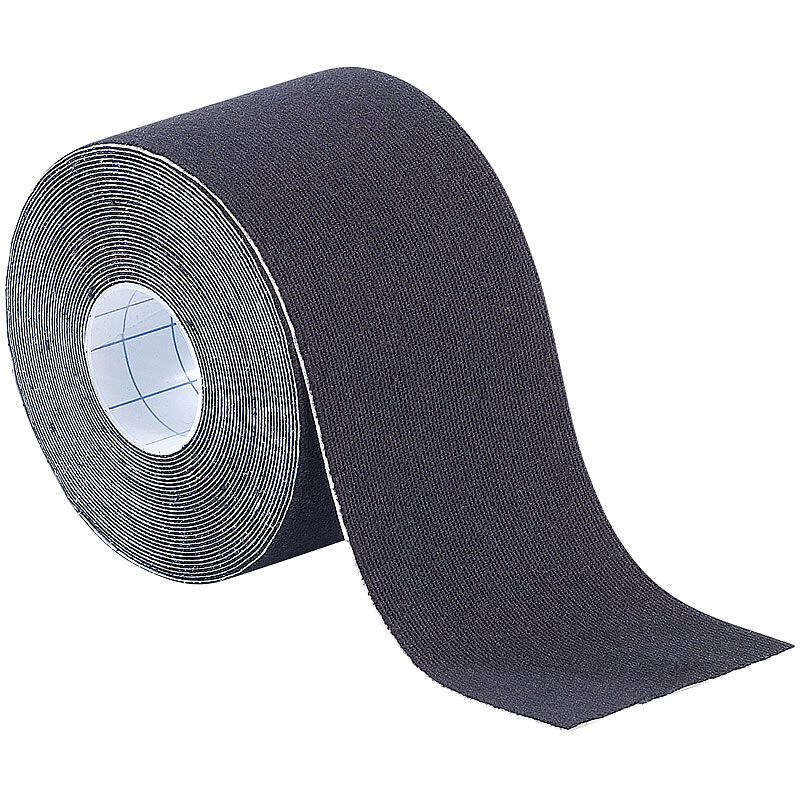 newgen medicals Kinesiologie-Tape aus Baumwollgewebe, 5 cm x 5 m, schwarz