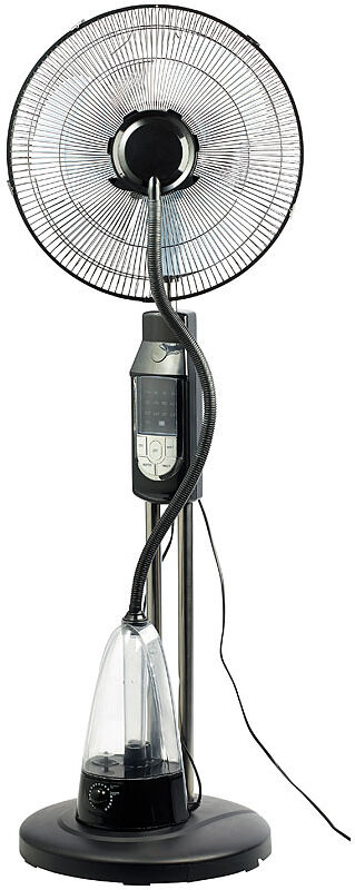 Sichler Haushaltsgeräte Sprühnebel-Standventilator, Oszillation, Fernbedienung, 70 W, Ø 35 cm