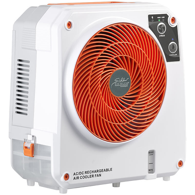 Sichler Haushaltsgeräte High-Power-Akku-Luftkühler mit Wasserkühlung, 26 Watt, 150 ml/Std.