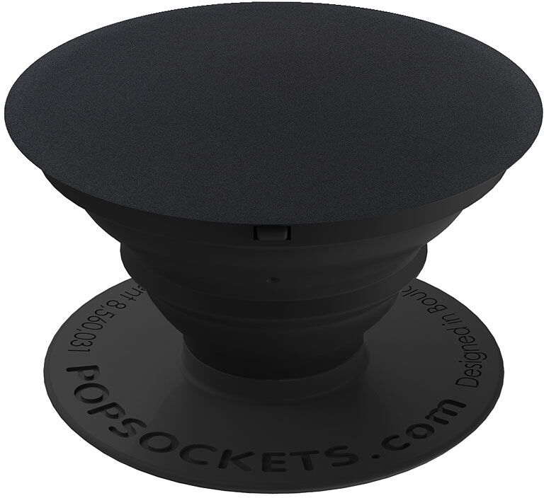 PopSockets Ausziehbarer Sockel und Griff für Smartphones und Tablets - Black ALU