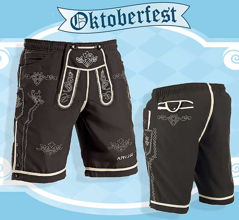 Badeshorts - Sportshorts im Trachtendesign, Grösse M