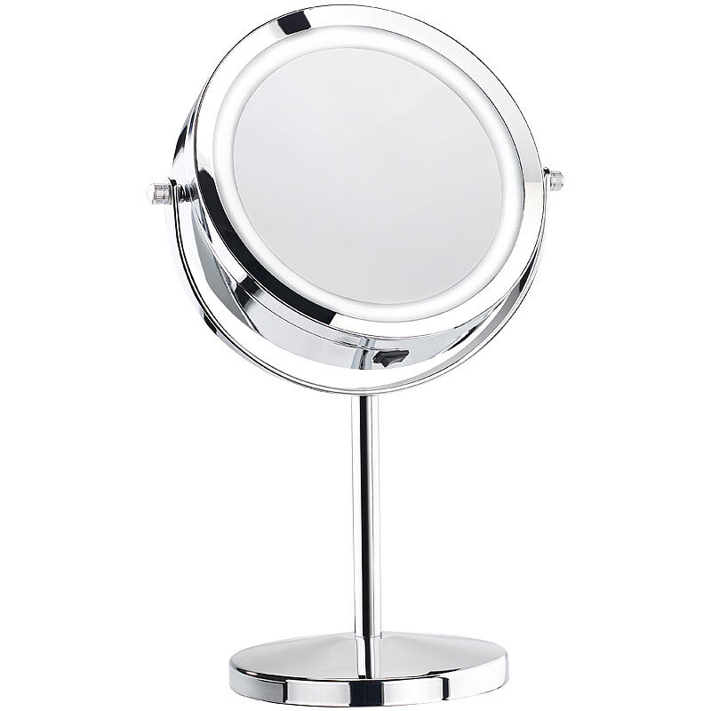 Sichler Beauty Stand-Kosmetikspiegel mit 18 LED, 3-fache Vergrößerung