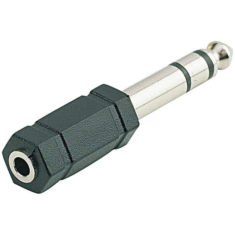 auvisio Audio-Adapter 3,5-mm-Klinken-Buchse auf 6,3-mm-Klinken-Stecker