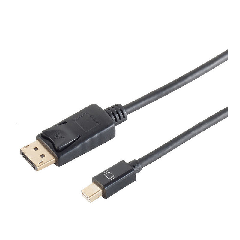 auvisio Mini-Displayport auf Display-Port-Kabel, bis 4K UHD, 2 m, schwarz