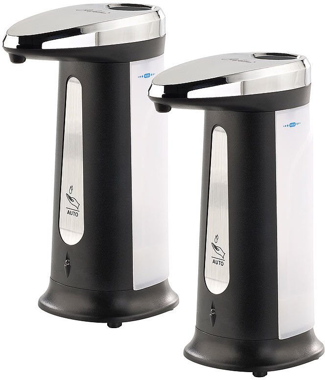 Carlo Milano 2er-Set Automatische Seifenspender mit IR-Sensor, 400 ml