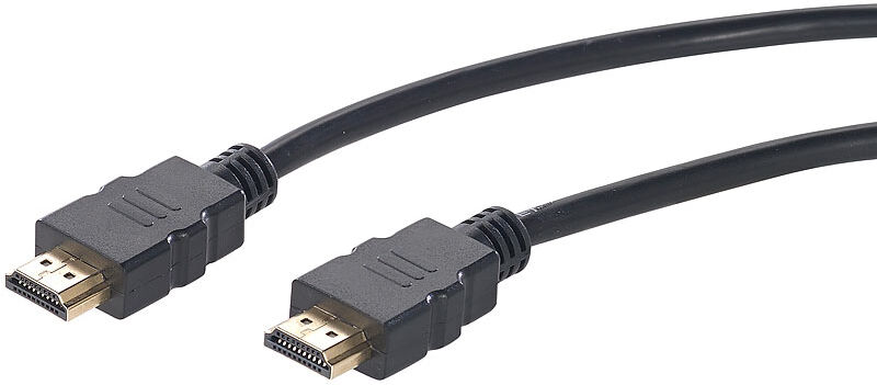 auvisio High-Speed-HDMI-Kabel für 4K, 3D & Full HD, HEC, schwarz, 10 m