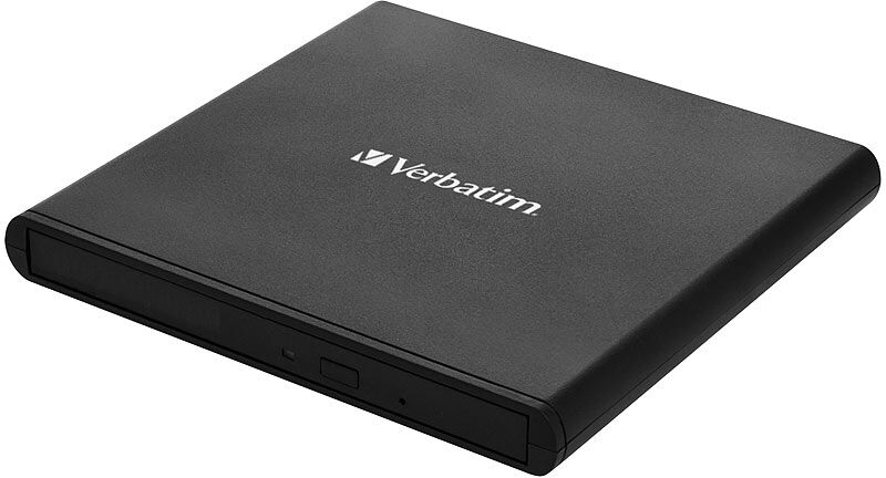 Verbatim Externer DVD-Brenner, M-Disc-kompatibel, USB 2.0, Slimline, schwarz