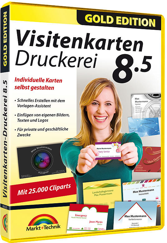 Markt + Technik Visitenkarten-Druckerei 8.5 Gold Edition