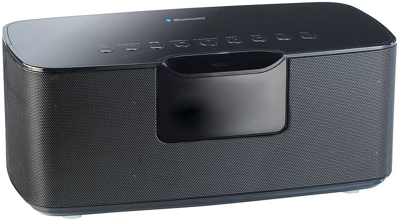 auvisio Stereo HiFi-Lautsprecher MSX-200.bt mit Bluetooth, 20 Watt