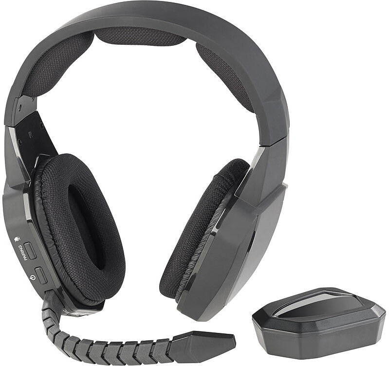 auvisio Digitales Gaming-Funk-Headset mit TOSLINK & 12-Stunden-Akku, 2,4 GHz