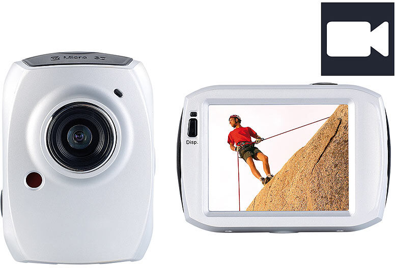 Somikon 3in1-Action-Cam DV-1200 mit Full HD & 6,1-cm-Touchscreen