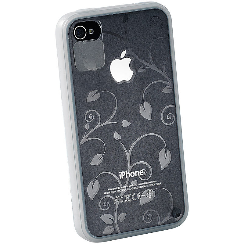 Xcase 2in1-Schutzcover mit Objektiv- & Anschluss-Schutz für iPhone 4/4s