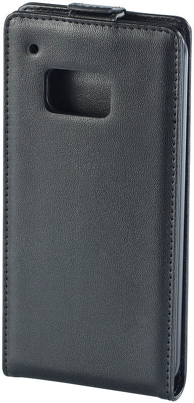 Xcase Stilvolle Klapp-Schutztasche für HTC ONE M9, schwarz