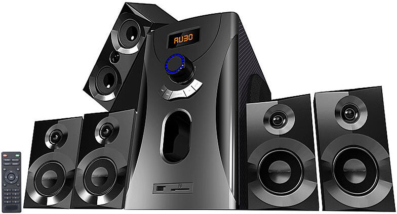 auvisio Home-Theater Surround-Sound-System 5.1, 160 Watt, MP3, Radio, schwarz