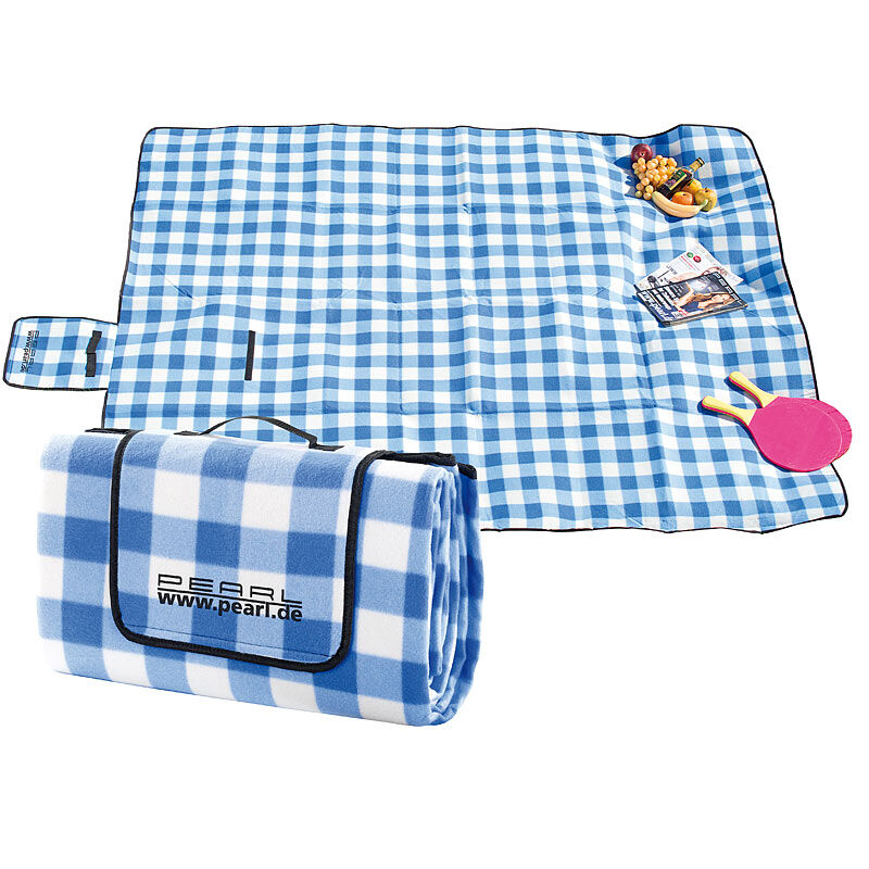 Pearl Fleece-Picknick-Decke mit wasserabweisender Unterseite, 200 x 175 cm